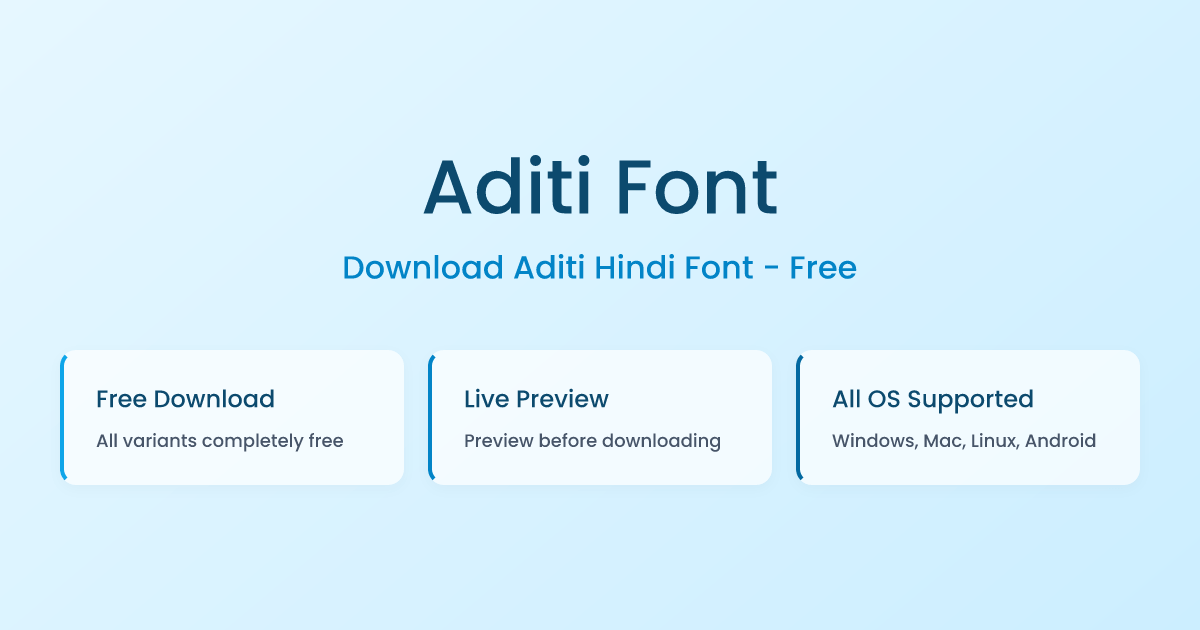 Aditi Font - Free Download | Hindi Aditi